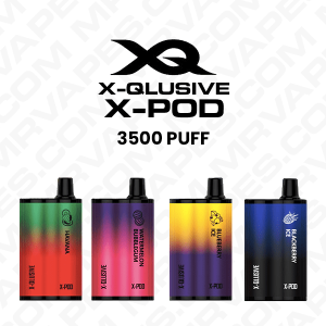 x-qlusive x-pod disposable vape 3500 puff
