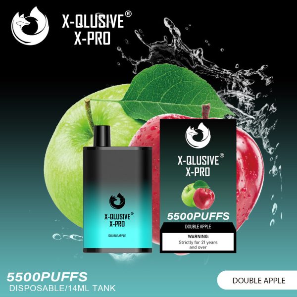 X-QLUSIVE X-PRO DOUBLE APPLE  – 5500 PUFFS