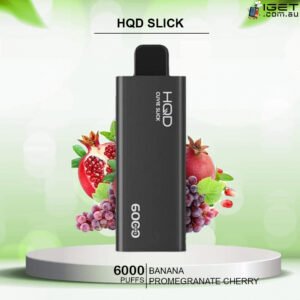 HQD SLICK BANANA PROMEGRANATE CHERRY  - 6000 PUFFS