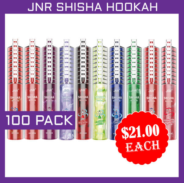 JNR SHISHA HOOKAH - 12000 PUFFS - 100 PACK