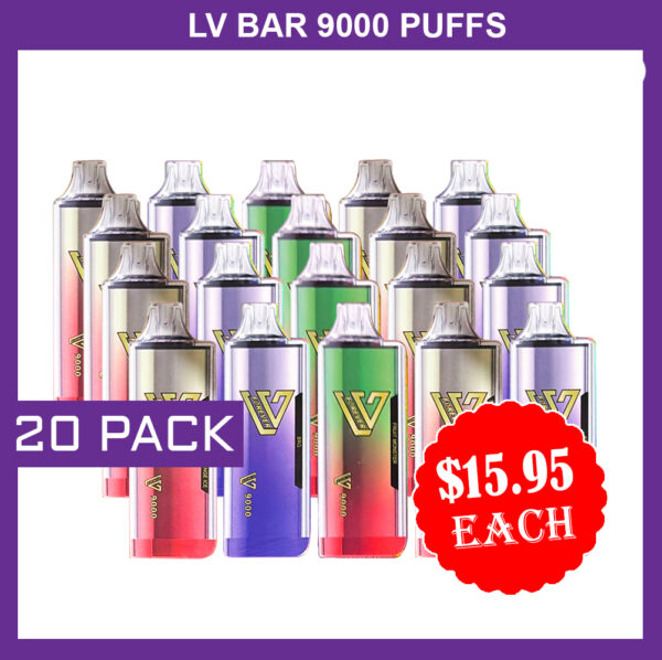 LV BAR - 9000 PUFFS - 20 PACK