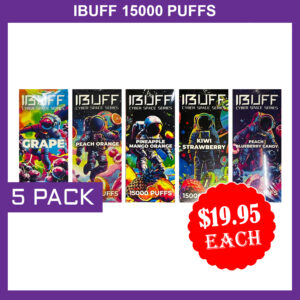 IBUFF SHISHA 10000 PUFFS - 5 PACK