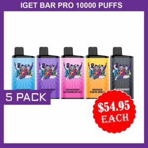 IGET BAR PRO 10000 PUFFS -  5 PACK