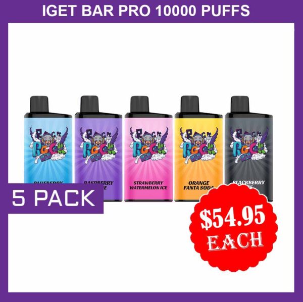 IGET BAR PRO 10000 PUFFS -  5 PACK