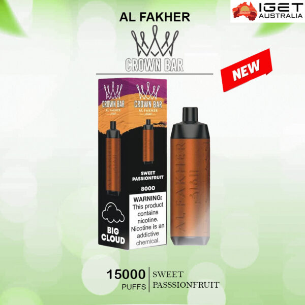 ALFAKHER CROWN BAR - SWEET PASSSIONFRUIT - 15000 PUFFS