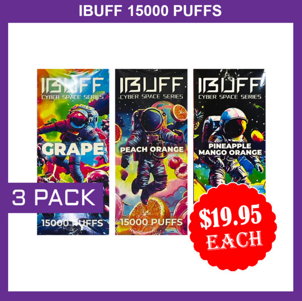 IBUFF SHISHA 10000 PUFFS – 3 PACK