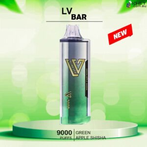 LV BAR - GREEN APPLE SHISHA - 9000 PUFFS