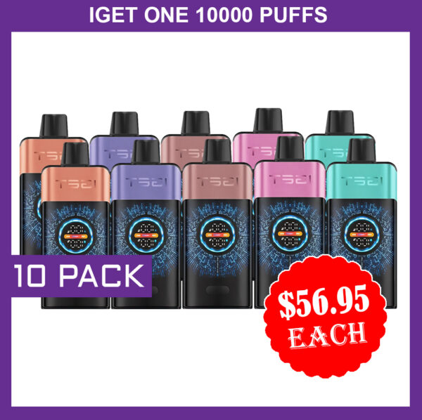 IGET ONE 10000 PUFFS - 10 PACK