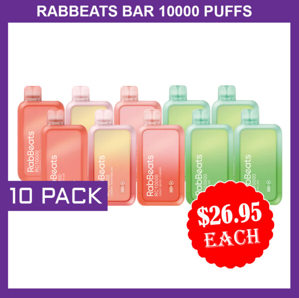 RABBEATS BAR 10000 PUFFS - 10 PACKS