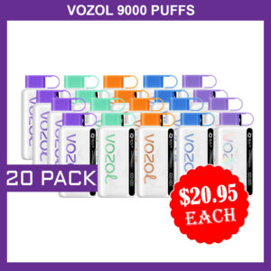 VOZOL 9000 PUFFS - 20 PACK