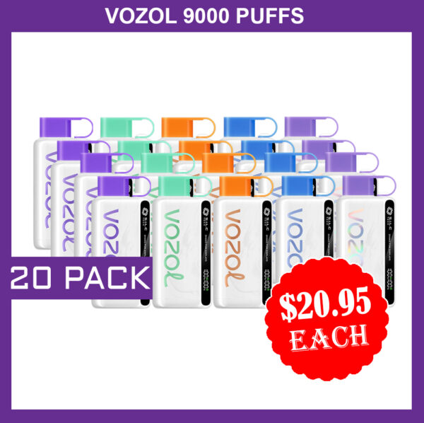 VOZOL 9000 PUFFS - 20 PACK