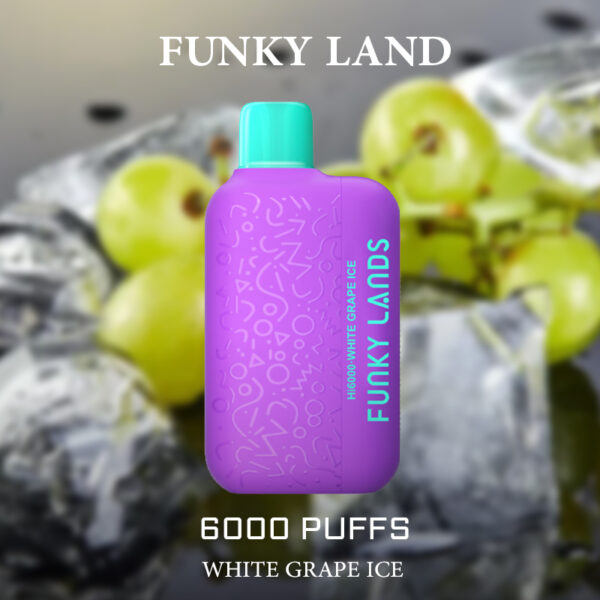 FUNKY LAND WHITE GRAPE ICE - 6000 PUFFS
