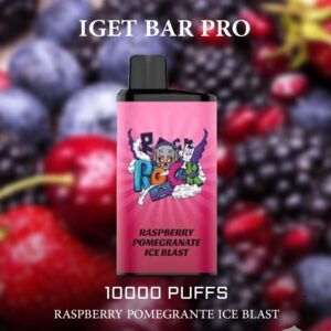 IGET BAR PRO RASPBERRY POMEGRANTE ICE BLAST - 10000 PUFFS